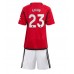 Manchester United Luke Shaw #23 Dětské Oblečení Domácí Dres 2023-24 Krátkým Rukávem (+ trenýrky)